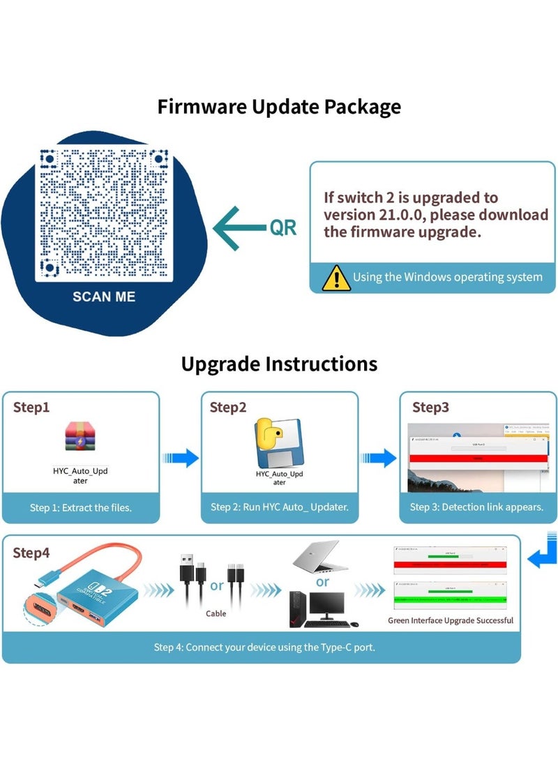 Switch 2 TV Dock for Nintendo Switch 2 (2025), Switch TV Adapter Support 4K/60Hz HDMI 2.0A Adapter, PD100W USB 3.0 Port, Compatible with Switch 2/Switch/OLED - Image 2